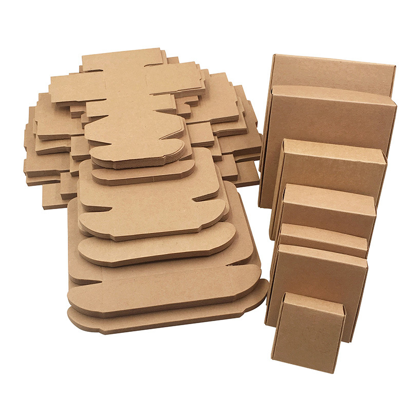 10 pçs multi tamanho bonito quadrado kraft caixa de embalagem festa de casamento favor suprimentos artesanal sabão chocolate doces caixa de presente