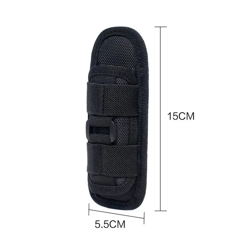 Belt Flashlight Pouch 360 Degrees Rotatable Outdoor Torch Case Holster Hunting Lighting Light Holder Waist Bag