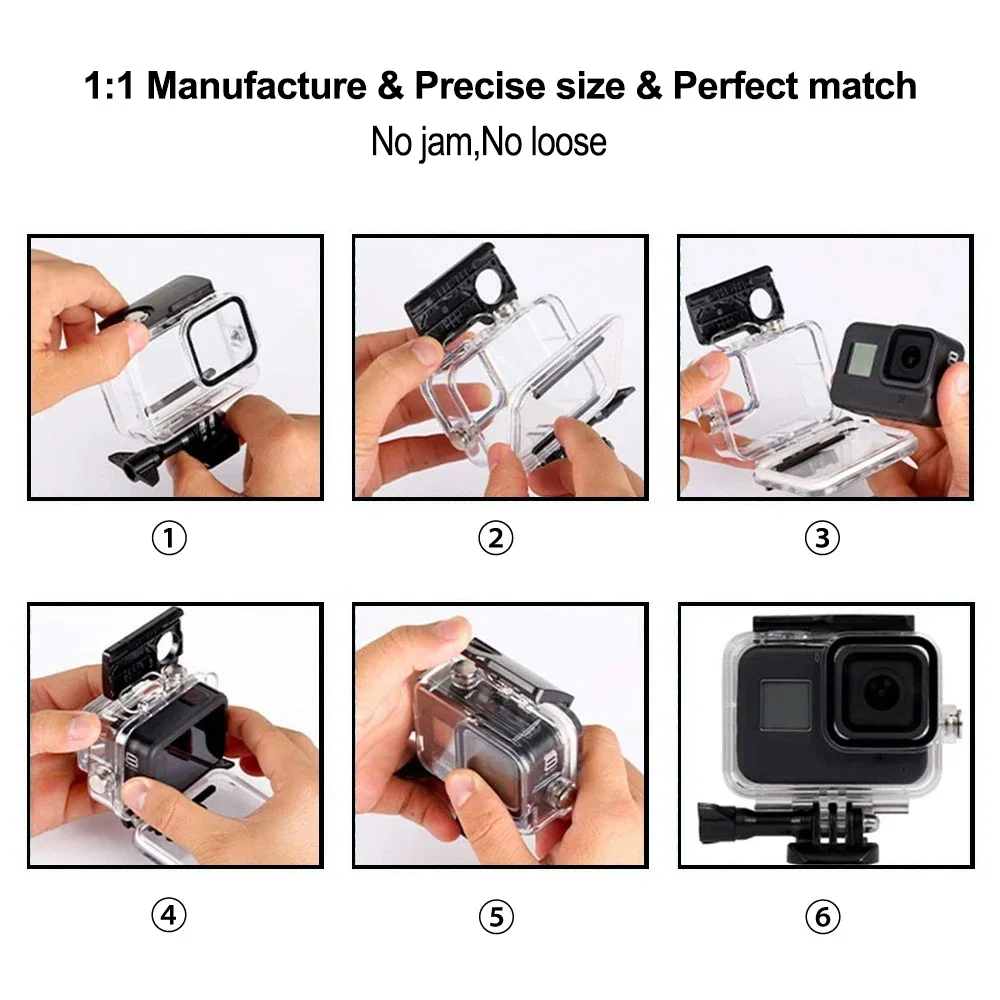 Custodia impermeabile per Gopro 12 11 10 9 Custodia protettiva per immersione Filtro per lenti Asta di galleggiamento Accessorio per action camera
