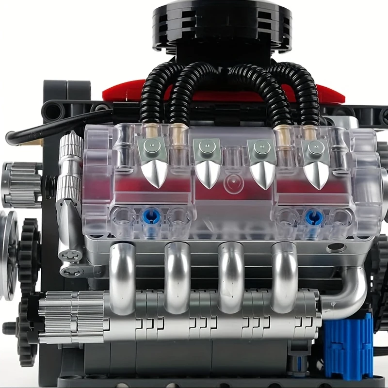 Mould King 10171 Technical Engine Toys The Motorized LSX454 V8 Engine Building Block Assembly Car Engine Brick Set Kids Gift