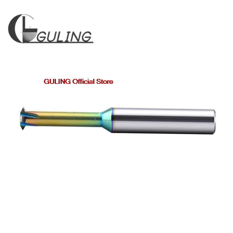 Máquina CNC GULING de carburo sólido, fresado de hilo de un solo diente M1 M1.6 M2 M3 M4 M5 M6 M8 M10 M12 M14, cortador de fresas