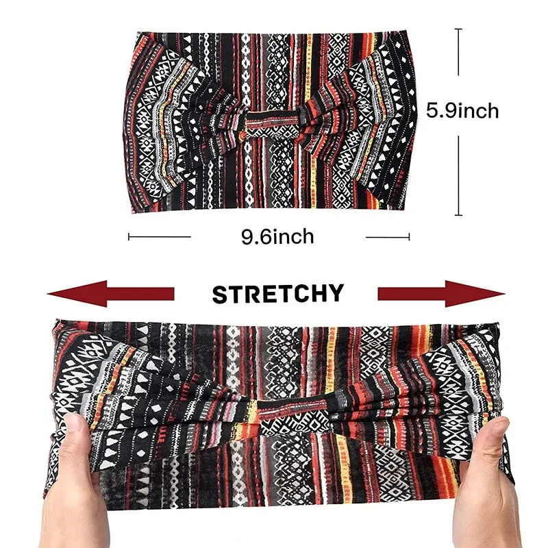 Bohemian Trendy Yoga Motion Hairpie assorbimento del sudore che assorbe il sudore e accessori per capelli copricapo da donna in cotone elastico