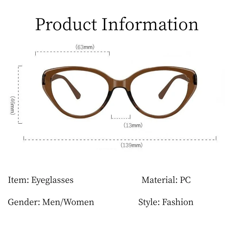 Gafas Retro de ojo de gato para miopía coreanas, gafas antiluz azul a la moda para miopía, gafas transparentes ultraligeras Unisex