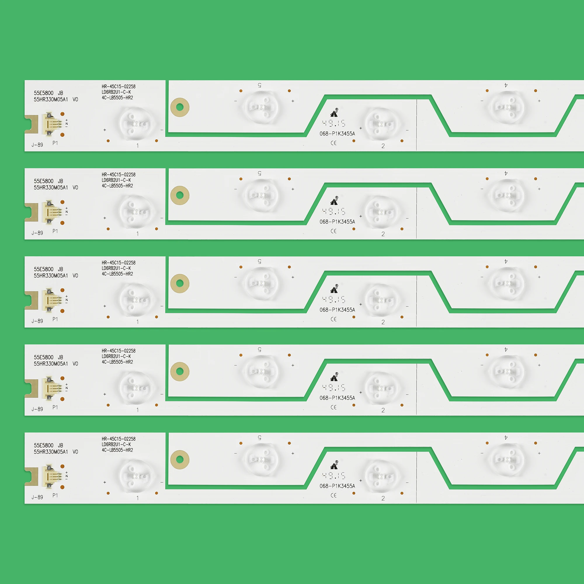 10pcs 5LEDs LED Backlight bar For THOMSON 55UB6406 55UB6406W LV550NDEL MA4CLB5505HR3KT4 TMT-55E5800-10X5-3030C-V2 4C-LB5505-YH1