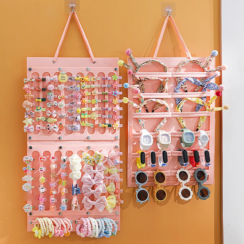 Grande capacidade arcos de cabelo organizador parede bandana titular grampo de cabelo cabide de armazenamento jóias e acessório armazenamento pendurado saco