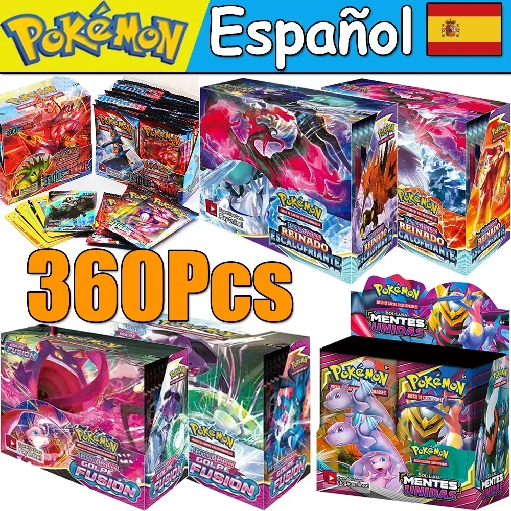 NIEUWE Spaanse Pokemon-kaarten Engels Frans CROWN ZENITH SILVER TEMPEST Lost Origin Brilliant Stars Carte Pokémon Collectie Speelgoed