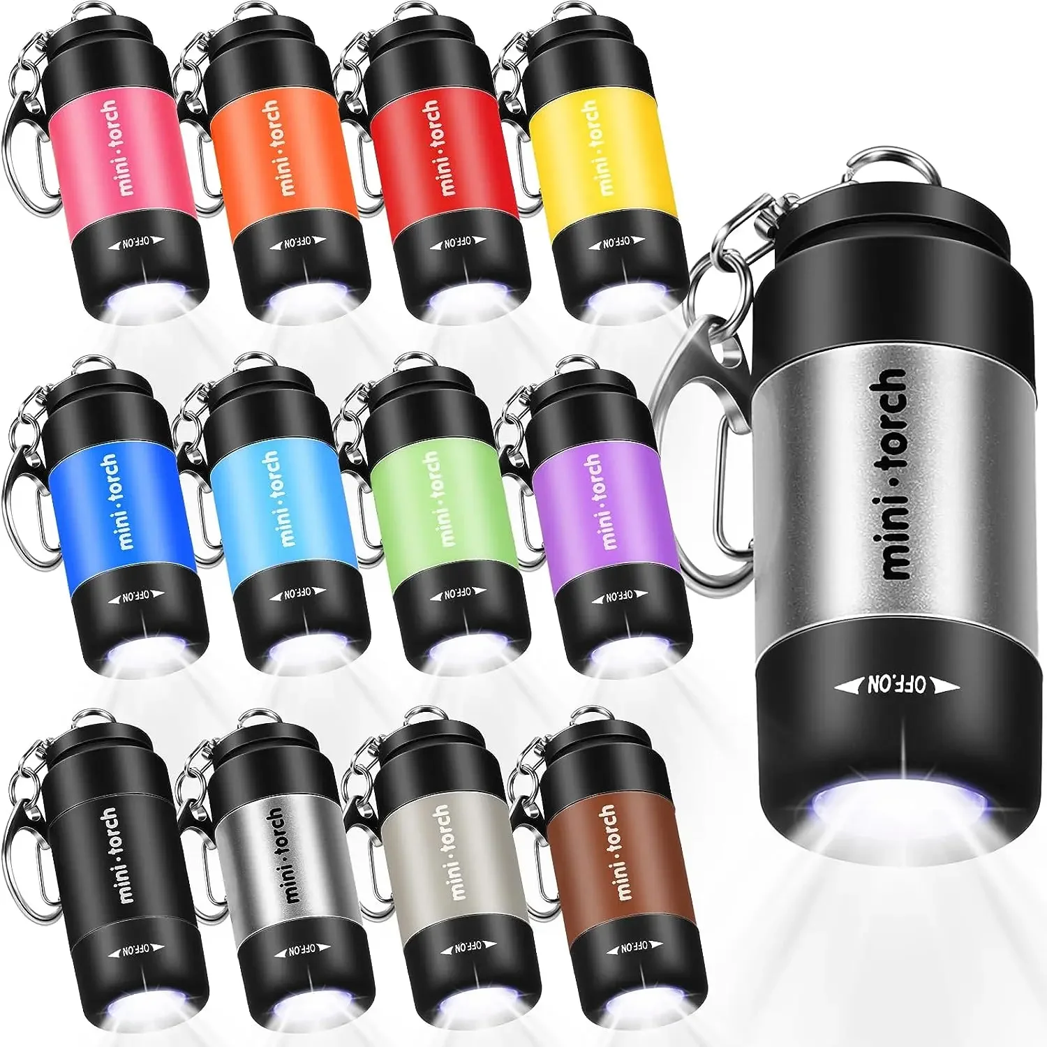 Mini Flashlight Pocket-sized Keychain Light USB Keychain Flashlights Small Key Ring Torch for Camping Hiking Emergency 1 Pack