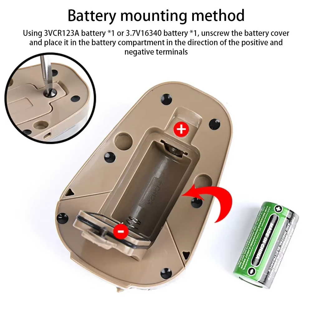 BOOIU หมวกกันน็อคยุทธวิธี Light IR Strobe กันน้ํา Survival ความปลอดภัยสัญญาณแฟลชโคมไฟกีฬากลางแจ้งเดินป่าหมวกกันน็อก Ladybird Light