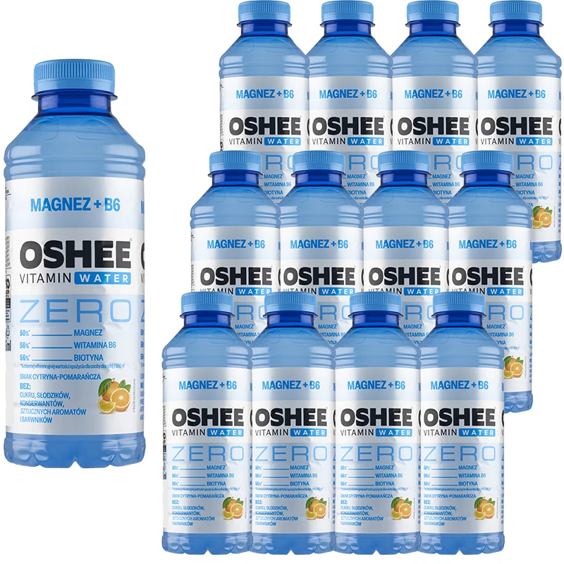 Oshee Vitamin Water Napój niegazowany o smaku cytryny pomarańczy 555 ml x 12 szt