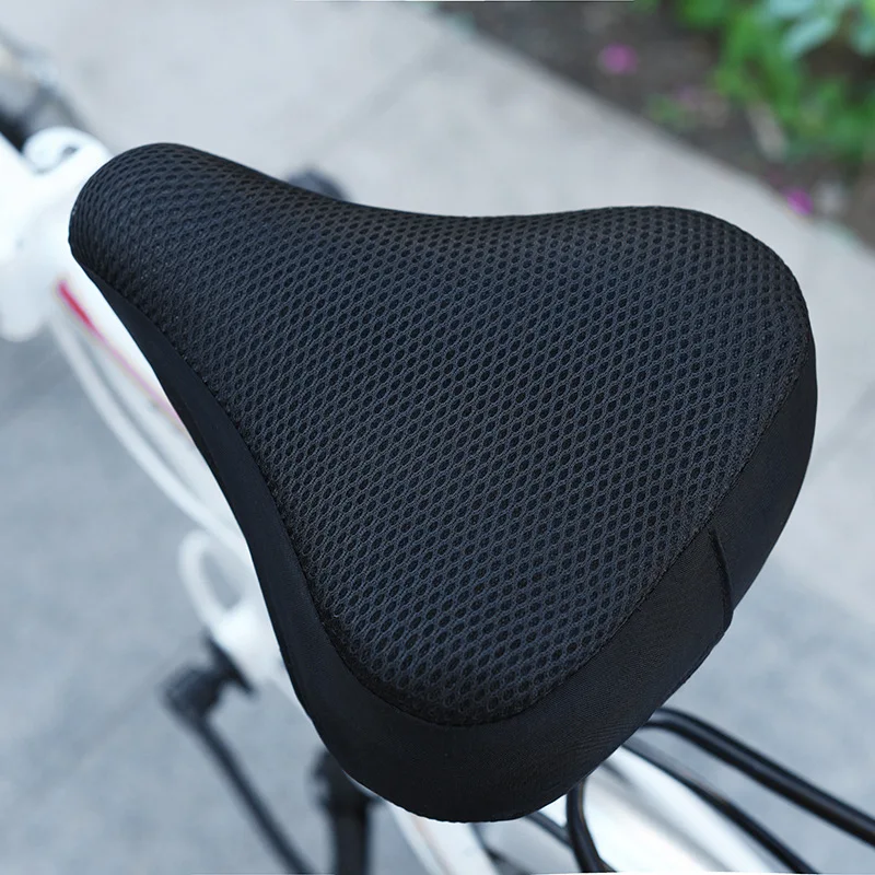Sillín de bicicleta 3D, funda suave para asiento de bicicleta, cojín de asiento de silicona para ciclismo, sillín transpirable, cómodo bicicleta