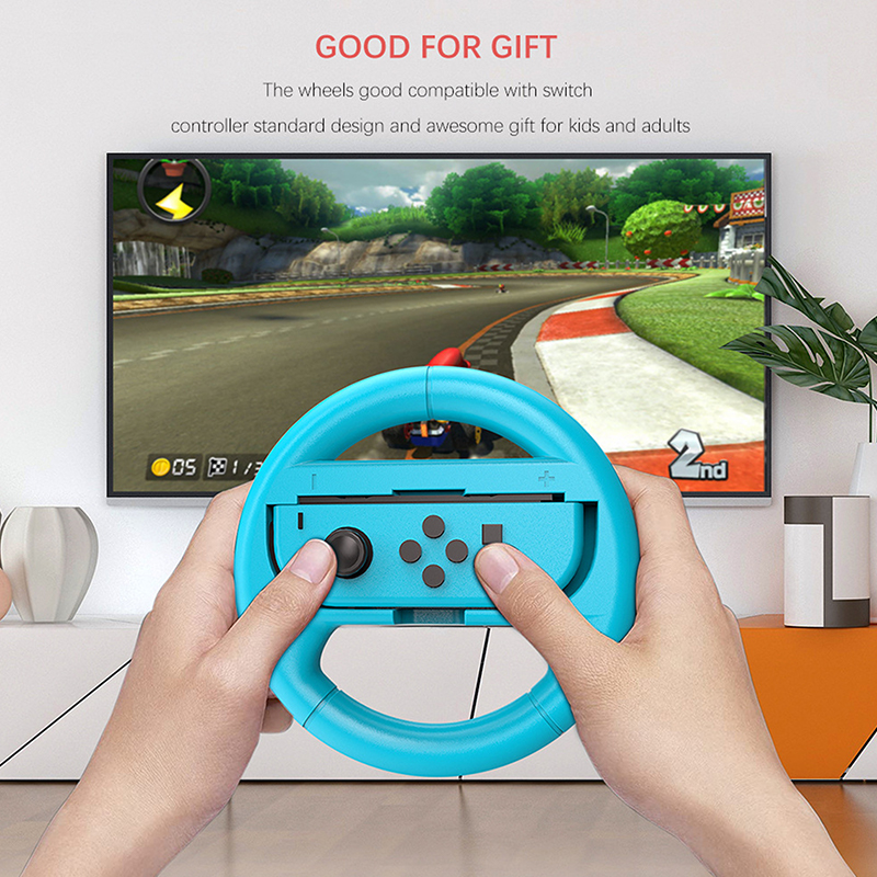 2 ชิ้นเกมแข่งรถซ้ายขวาพวงมาลัยขาตั้งผู้ถือ Controller Gamepad Controller ล้อเกมอุปกรณ์เสริม