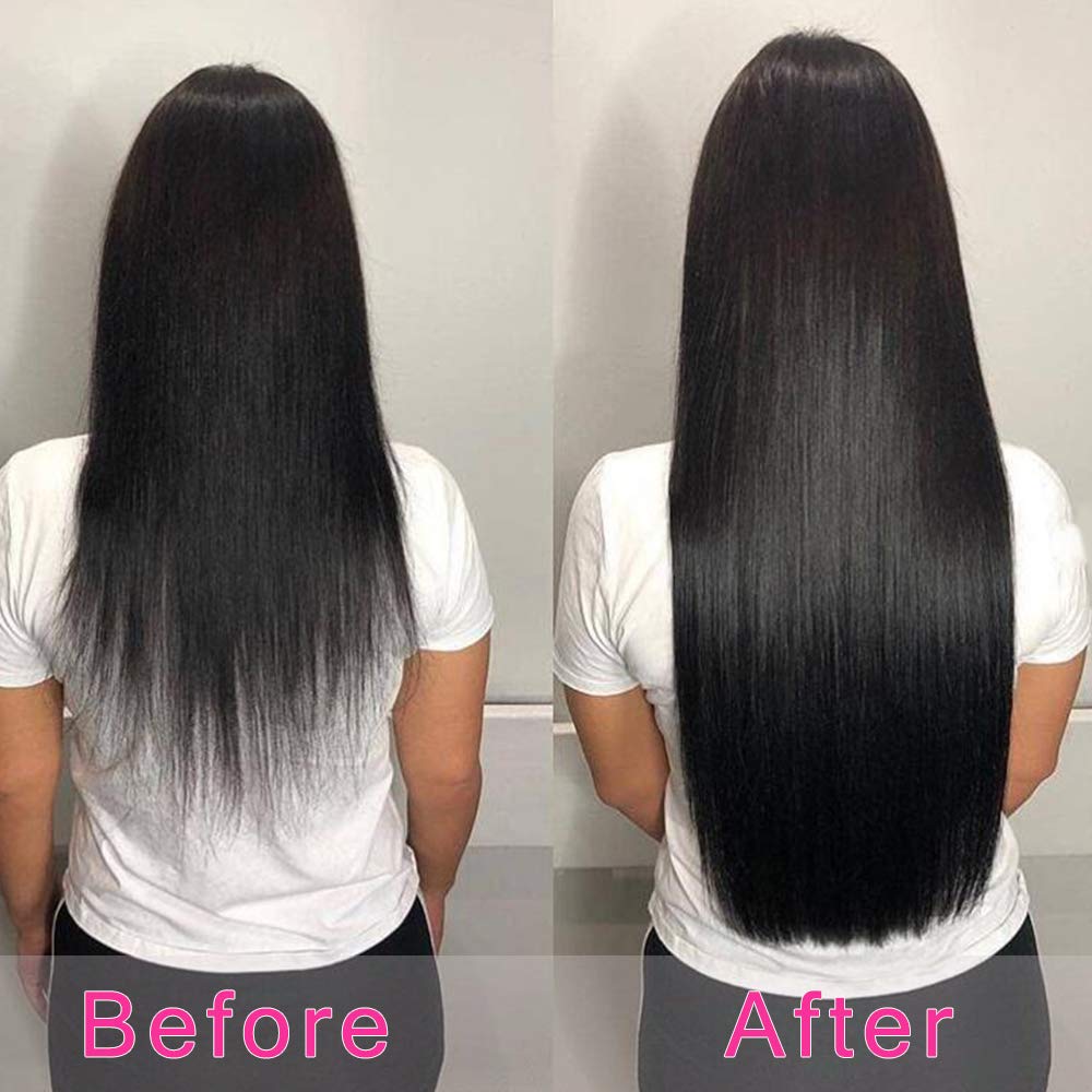 Clip droit dans les Extensions de cheveux cheveux humains brésilien Remy naturel pleine tête sans couture pince de cheveux humains dans les Extensions pour les femmes