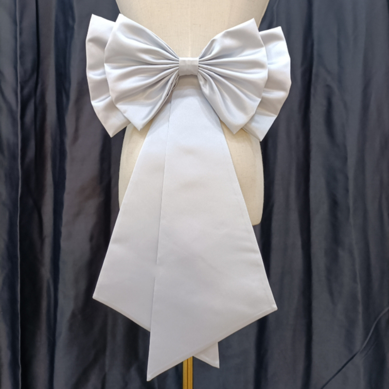White Ivory Bridal Bow Removable Wedding Dress Satin Bow Wedding Accessories
