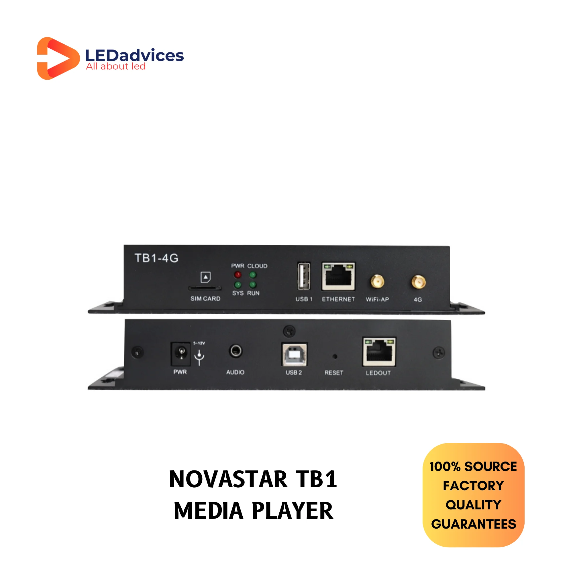 Best Price Novastar TB1 Media Player Synchroniz Display For LED Display Wall 650000 Pixels WIFI Control Taurus Series