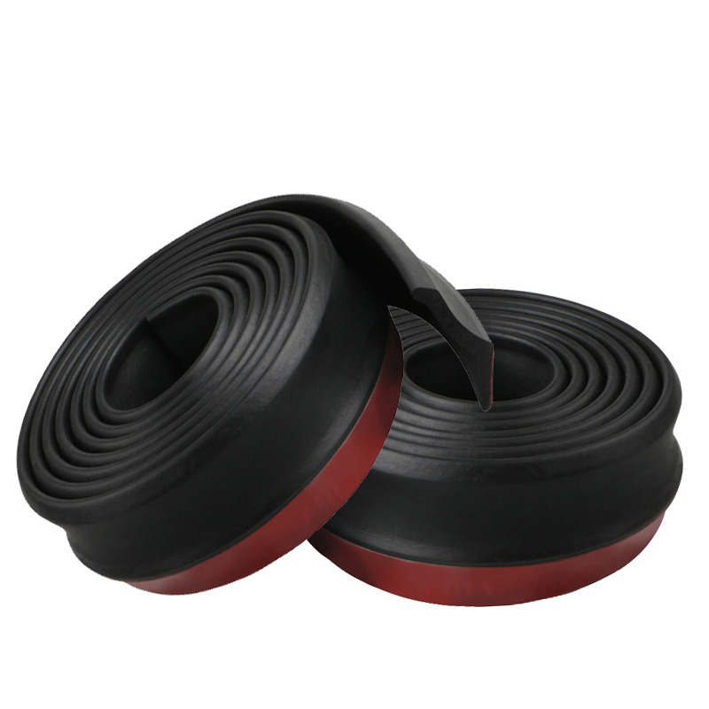 2,5 m Universal Frontschürze Spoiler Lippen Auto Stoßstange Lip Schutz Aufkleber Auto Frontschürze Lippe Gummi Auto Stoßstange Gummi streifen