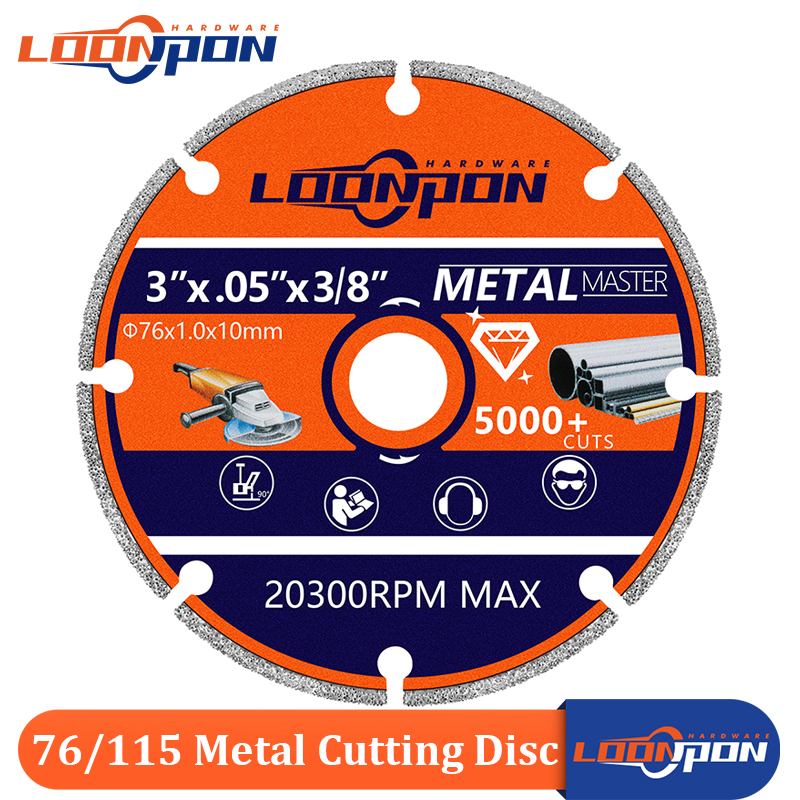 Loonpon 3 Zoll Metalls ch neids ch eiben klinge 4-1/2 Zoll Diamant schneid rad Trennscheibe für Bewehrung stahl Eisen Inox