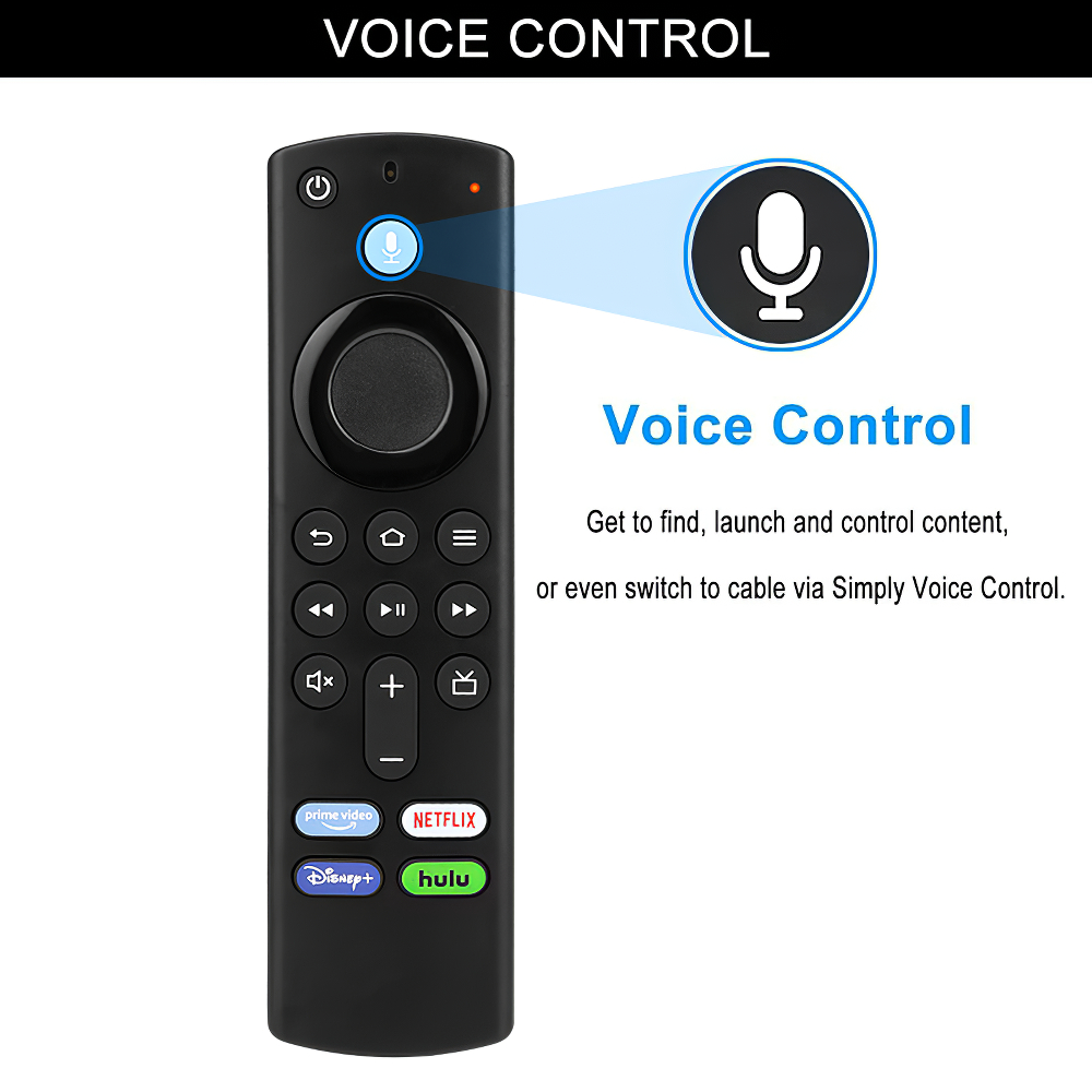 Mando a distancia de repuesto por voz para TV Fire Stick de 3ª generación, Control remoto para Smart TV Stick 4K MAX Lite Fire Cube, funciona con Alexa