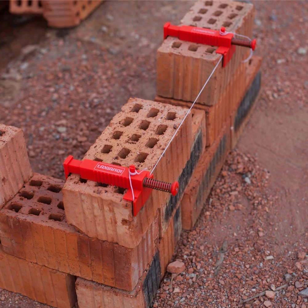 1-6pcs Bricklaying Wire Drawer Liner Construction Tool Bricklaying Wall Builder Building Wire Frame Brick Liner Runner Levelers