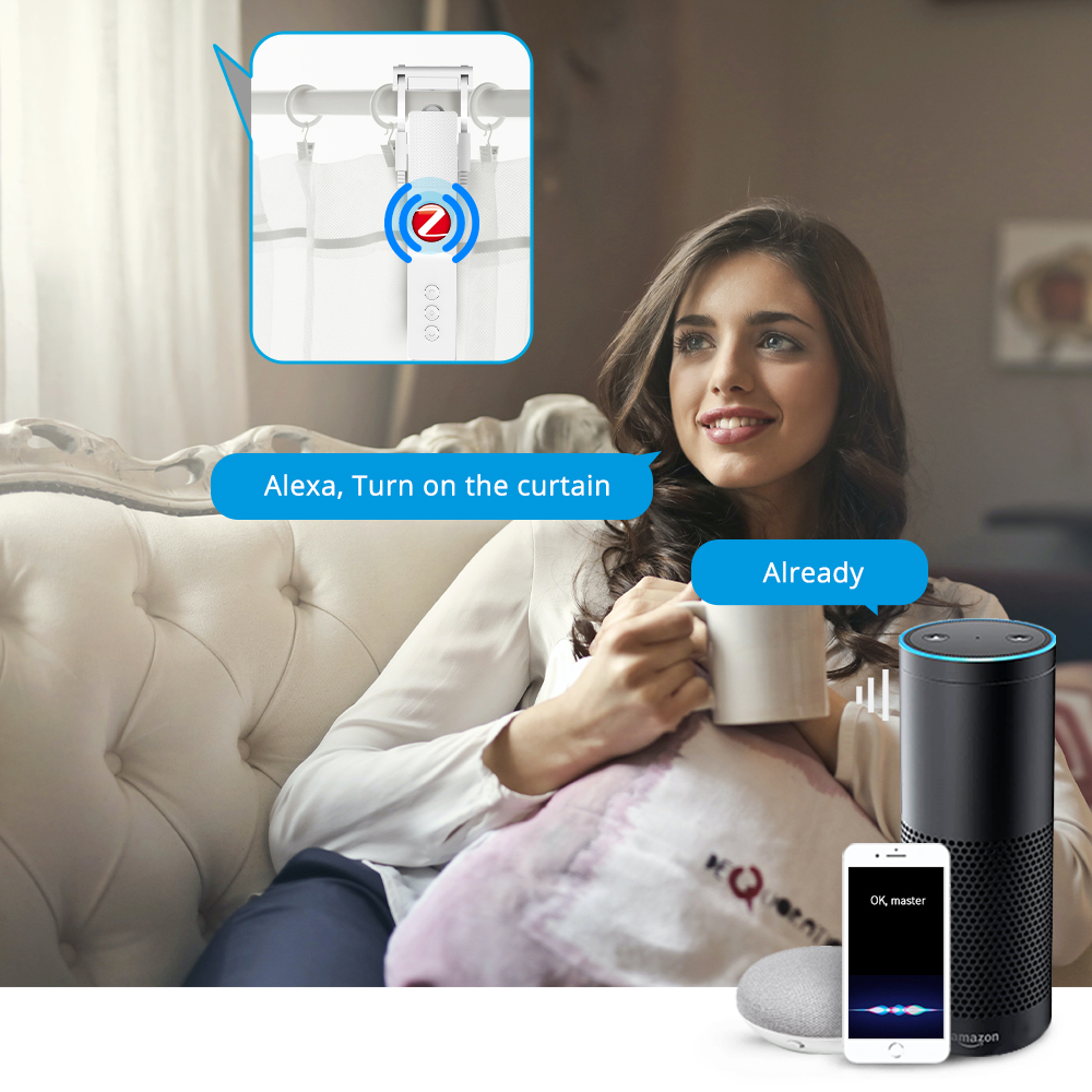 Zigbee inteligente cortina driver robô para romano i tipo u cortinas pista alexa google controle de casa controladores de motor zemismart