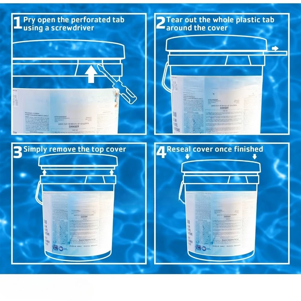 Hot sale.Popular Pool Shock- 65% Granular Cal Hypo-Swimming Pool Shock for In-Ground,Above Ground,Spas &Hot Tubs-50 Pound Pail