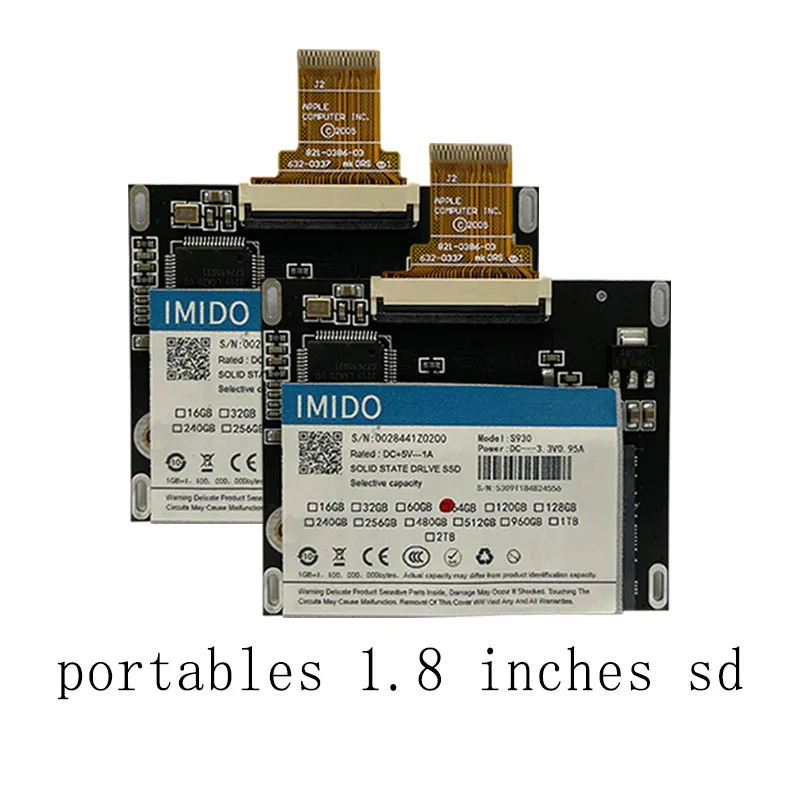 Mới SSD 32GB 64GB 128GB 256GB 512GB 1TB Cho Ipod Classic 7Gen Ipod Video 5th Thay Thế MK3008GAH MK8010GAH MK1634GAL Ipod HDD Dụng Cụ
