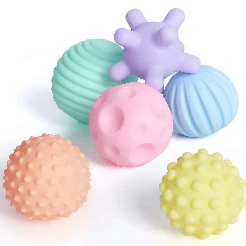 Bolas sensoriais para bebê toque mão bola massagem bolas texturizadas macias mãos do bebê espremer bolas conjunto desenvolver sentidos táteis do miúdo brinquedo