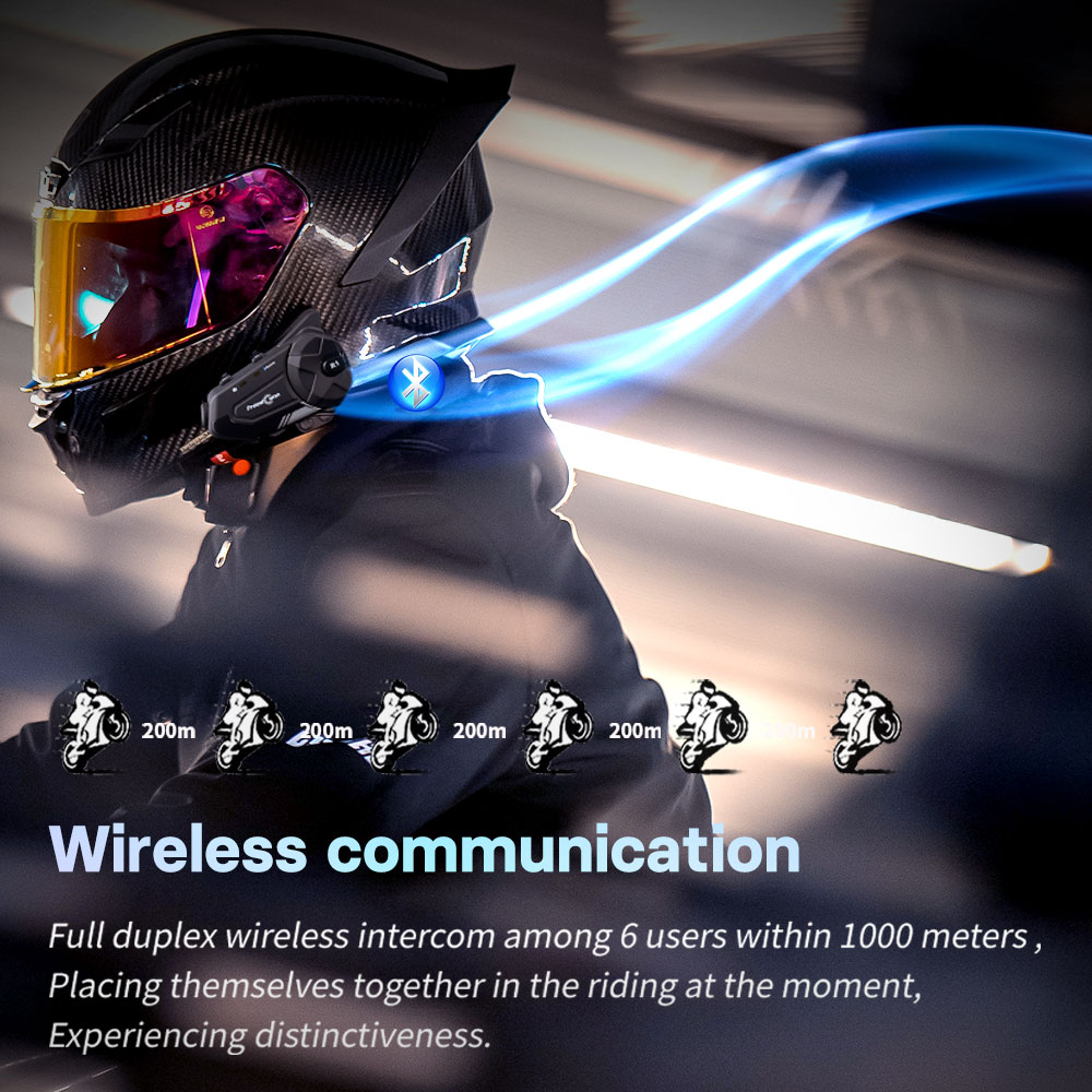 Freedconn R1 Pro Bluetooth motocicleta intercomunicador casco auriculares grupo altavoz auriculares WiFi aplicación Moto Dash Cam Moto Auto Dvr
