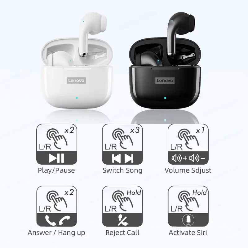 Neue Lenovo LP40 Pro Bluetooth V5.3 Kopfhörer Punchy Bass Sound Headset Vollständige Com Javascript mit Android IOS Leichte Kopfhörer