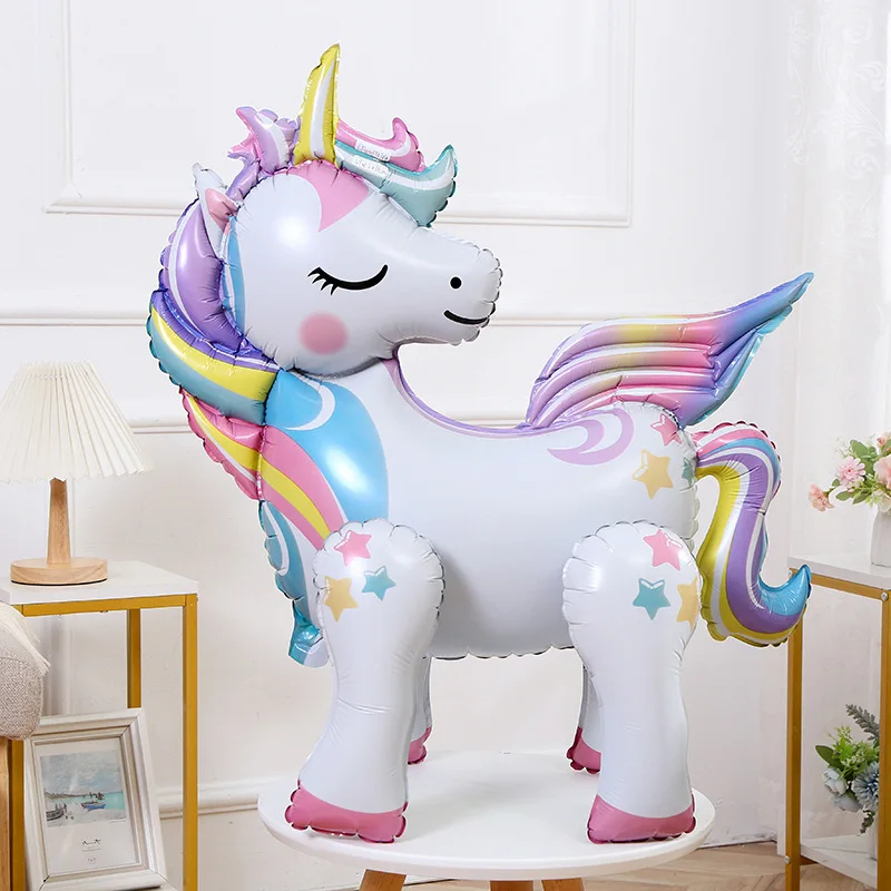 Einzigartige Stand stetig Einhorn Geburtstags feier Dekorationen liefert Hochzeit Verlobung Kindertag Folie Einhorn Luftballons Globos