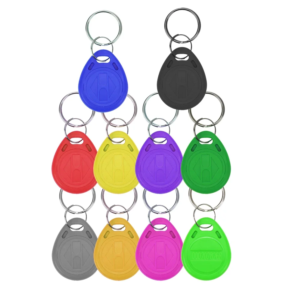 5YOA 10 Uds 125KHz solo lectura RFID TK4100 EM4100 llaveros de proximidad inteligente seguro puerta entrada Control de acceso ID llavero Token Tag