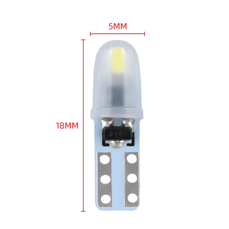 10pcs T5 12V 3020 Chips Led Car Light bulb for Indicator Light Instrument Light Makeup lamp