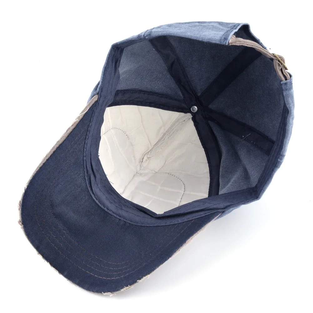 Boné de beisebol de algodão lavado vintage com remendo de carta da moda para homens e mulheres – Chapéu snapback hip hop unissex
