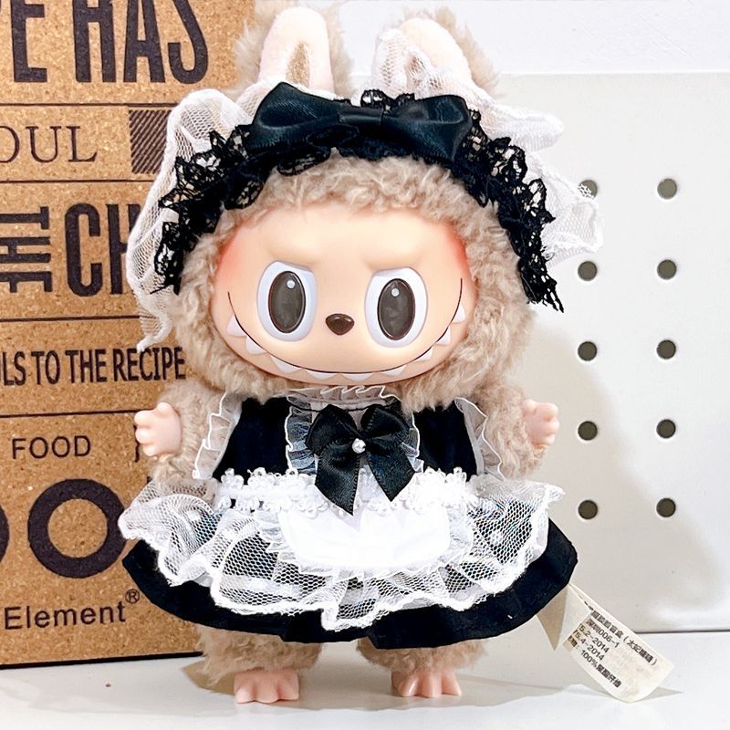17 センチメートルかわいいミニぬいぐるみ人形の服衣装アクセサリー韓国 Kpop Exo Labubu アイドル人形メイドスーツ服 DIY キッズギフト