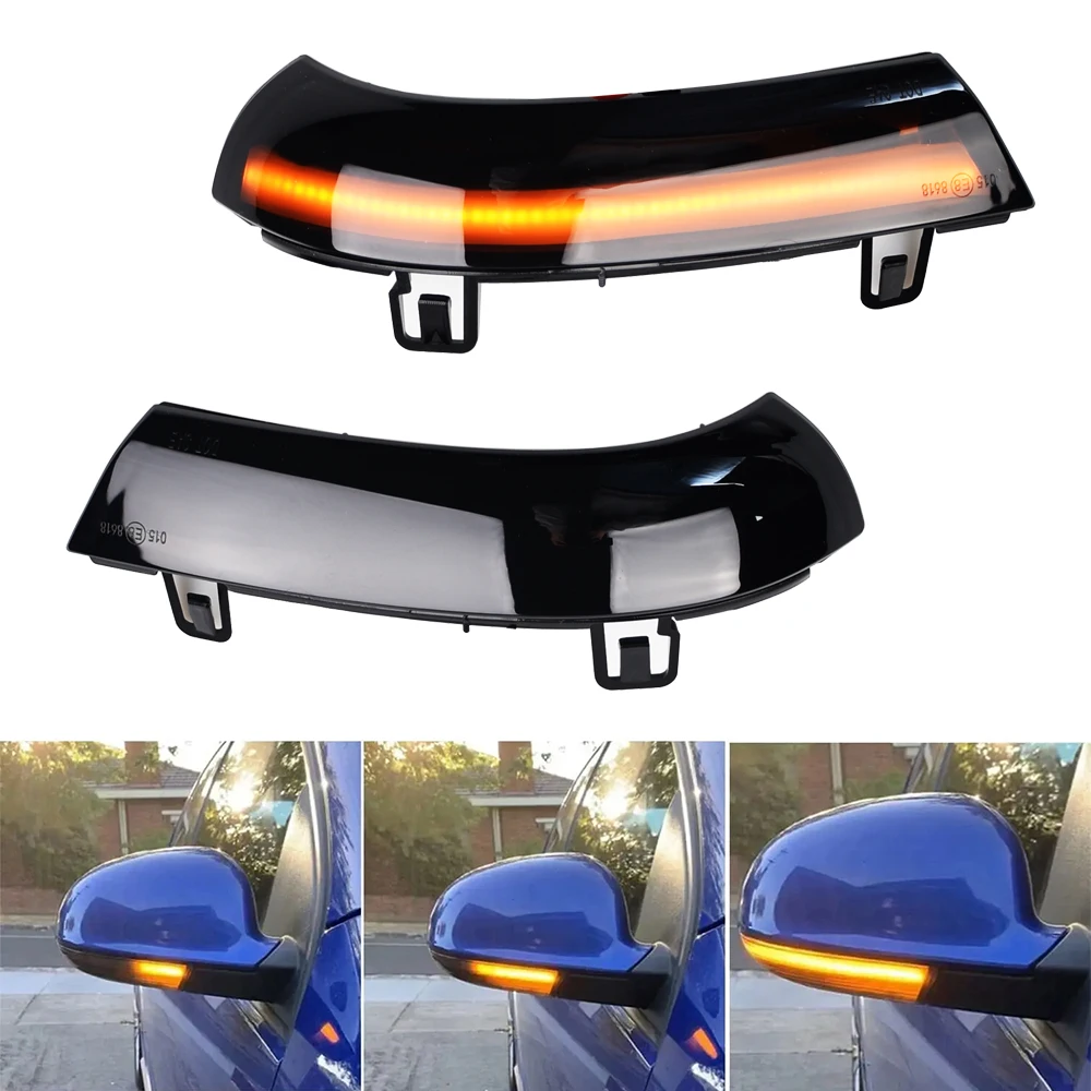 Led dinâmico turn signal light para vw passat b6 golf 5 jetta mk5 passat b5.5 gti v sharan fluindo pisca de água piscando luz