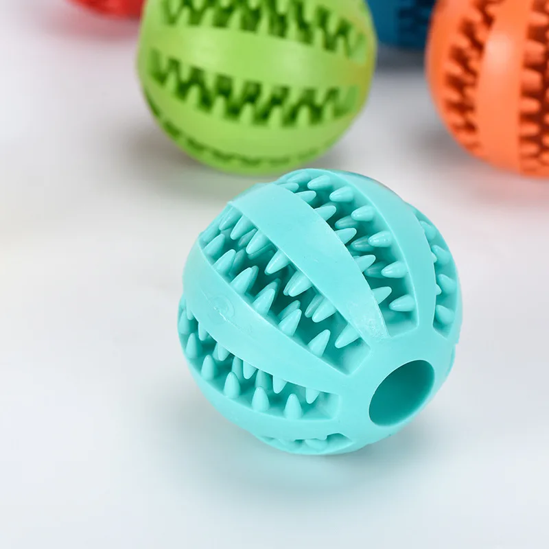 Hund Undichte Lebensmittel Ball Zahn Reinigung Welpen Kauen Spielzeug Natürliche Gummi Elastizität Ball Entlasten Langeweile Hund Spielzeug 5CM/7CM