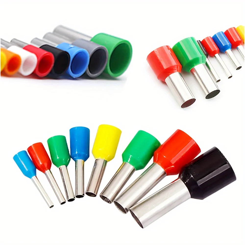 400 ชิ้น/กล่อง Ve Tubular CRIMP TERMINALS-ฉนวนขั้วต่อสายไฟเพื่อการเชื่อมต่อไฟฟ้าที่ปลอดภัย