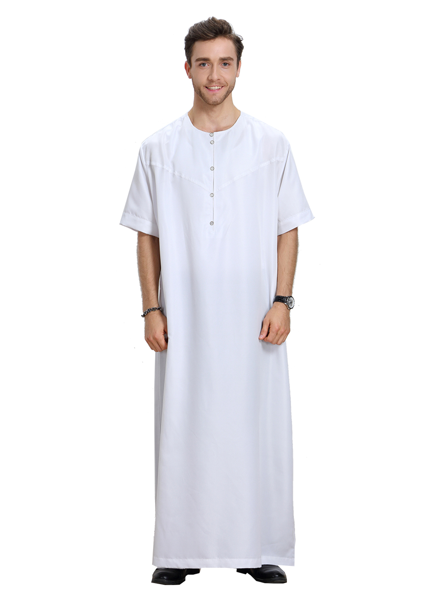 Thobe Dishdasha Mens Thawb Thoub Muçulmano Islâmico Abaya Daffah Robe Vestido Estilo Saudita Robe Daffah Árabe Dubai Kaftan Oriente Médio
