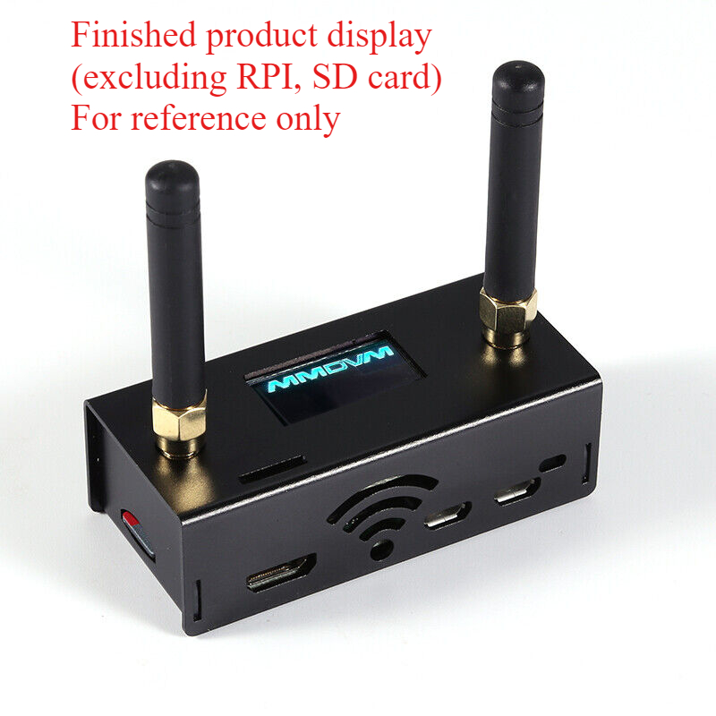 Duplex MMDVM_hs_dual_hat  Hotspot UHF VHF Buil-in Antenna Support P25 DMR YSF For Raspberry Pi + OLED + Metal Case