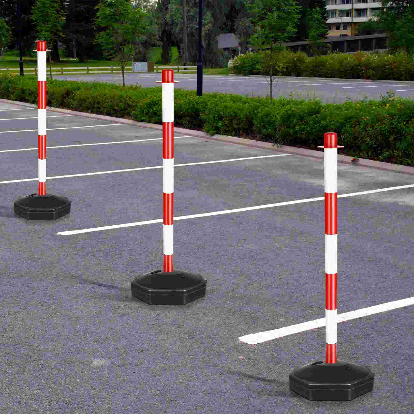 Parking Pole Isolation Bollard Traffic Post Driveway Security 85x285cm Plastic Construction Cones Safety Barricade