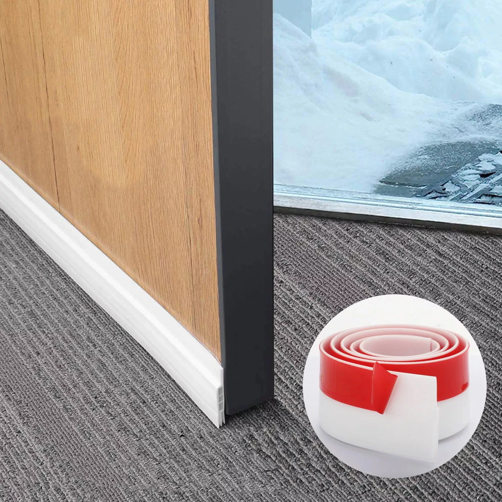 1 เมตรด้านล่างแถบปิดผนึกSelf-Adhesive AoorsและWindowsฉนวนกันเสียงWindproofมีรูพรุนซีลStrip
