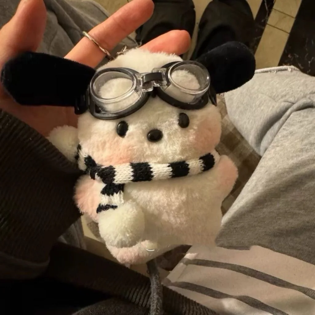 Kawaii Sanrio Pilot Pochacco sleutelhanger Instagram stijl tas hangende pop schooltas puppy kinderen cadeau