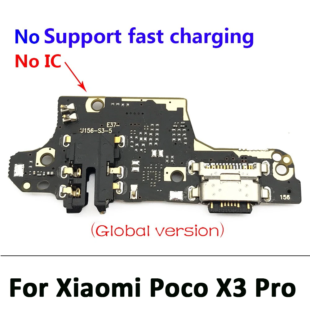 NEW USB Charger Dock Connector Charging Port Microphone Main Power On Off Ribbon Flex Cable For Xiaomi Poco X3 / X3 NFC / X3 Pro