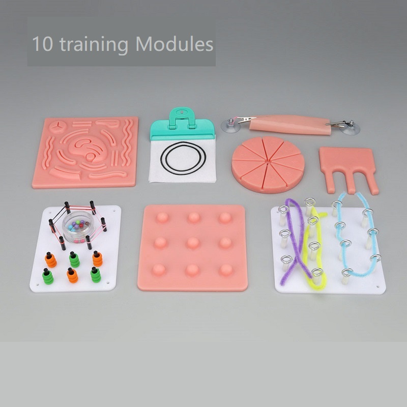 Laparoskopischer Simulator Trainingsbox Instrumente Kamera Nadelhalter