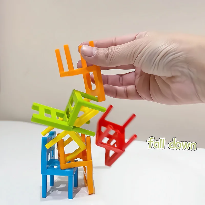 Clearance_24-42pc children's puzzle folding chair toy parent-child interactive game for kids chair stack party game juego social