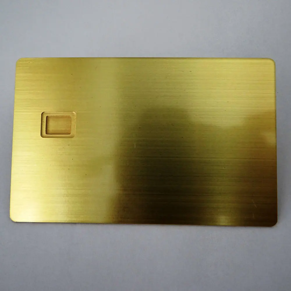 1 Chiếc Miễn Phí Vận Chuyển Trống 4442/4428 Chip Khe Cắm Kim Loại Thẻ Kinh Doanh, Kim Loại Thẻ Tín Dụng Với Dây Và Chữ Ký