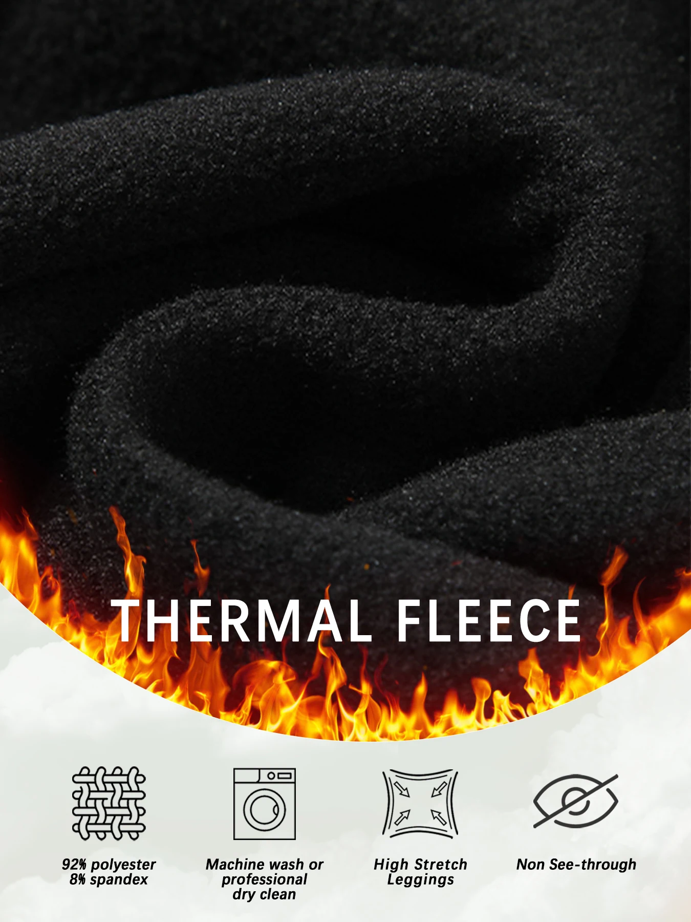 Women's thermal fleece lined leggings. Super soft Low Rise design perfect for yoga, running and cold weather activities