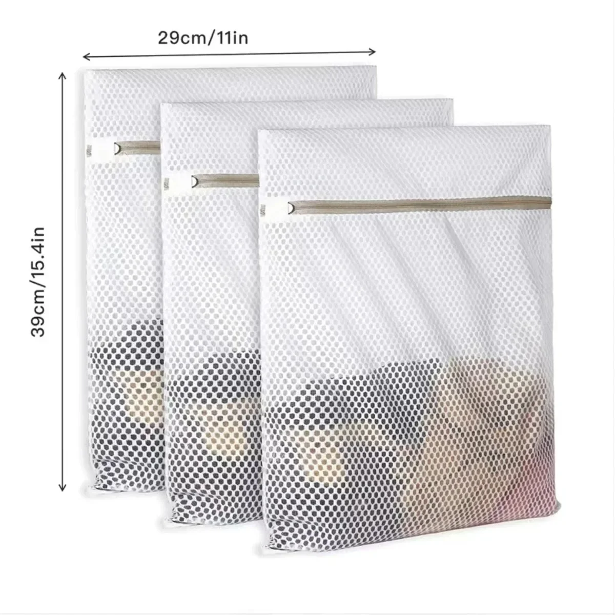 Borse per biancheria in rete a nido d'ape per delicate, tessuto a rete Borsa per lavaggio delicata durevole e riutilizzabile Borsa per organizzazione da viaggio per lingerie