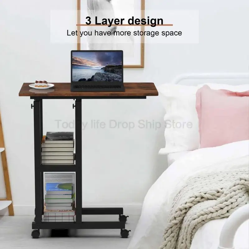 Mesa de estudo do computador mesa de trabalho mesa de madeira e metal com placa de armazenamento mesa de escritório para escritório em casa quarto hwc