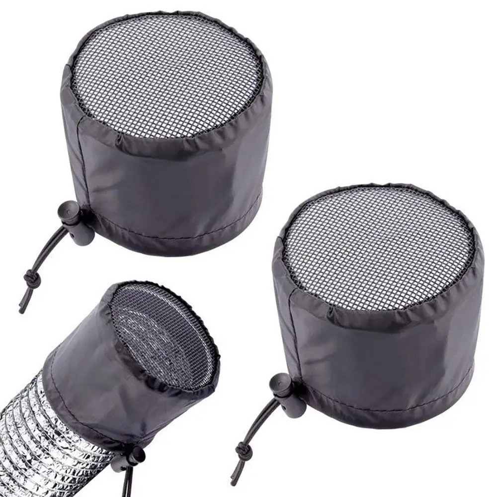 Tampa do filtro do duto para a planta crescer barracas, faixa elástica, fivela fixa à prova de poeira, ventilação da barraca