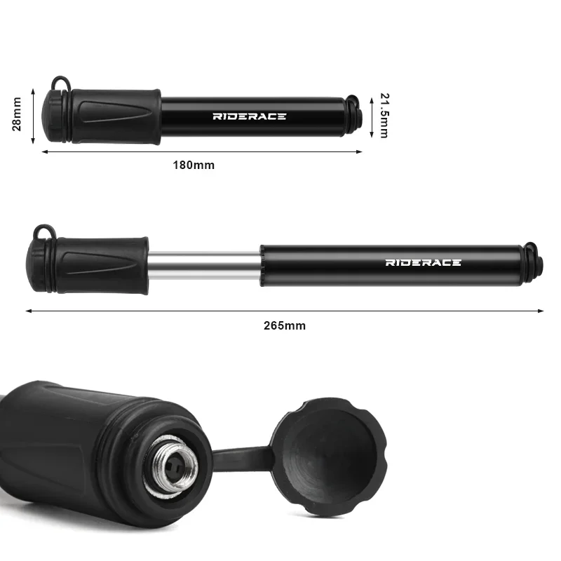 จักรยานปั๊มแบบพกพา Mini ขี่จักรยานมือปั๊มลมแรงดันสูง Ball Mountain MTB จักรยานยาง Inflator Schrader Presta วาล์ว